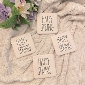 Rae Dunn Happy Spring Coaster Set